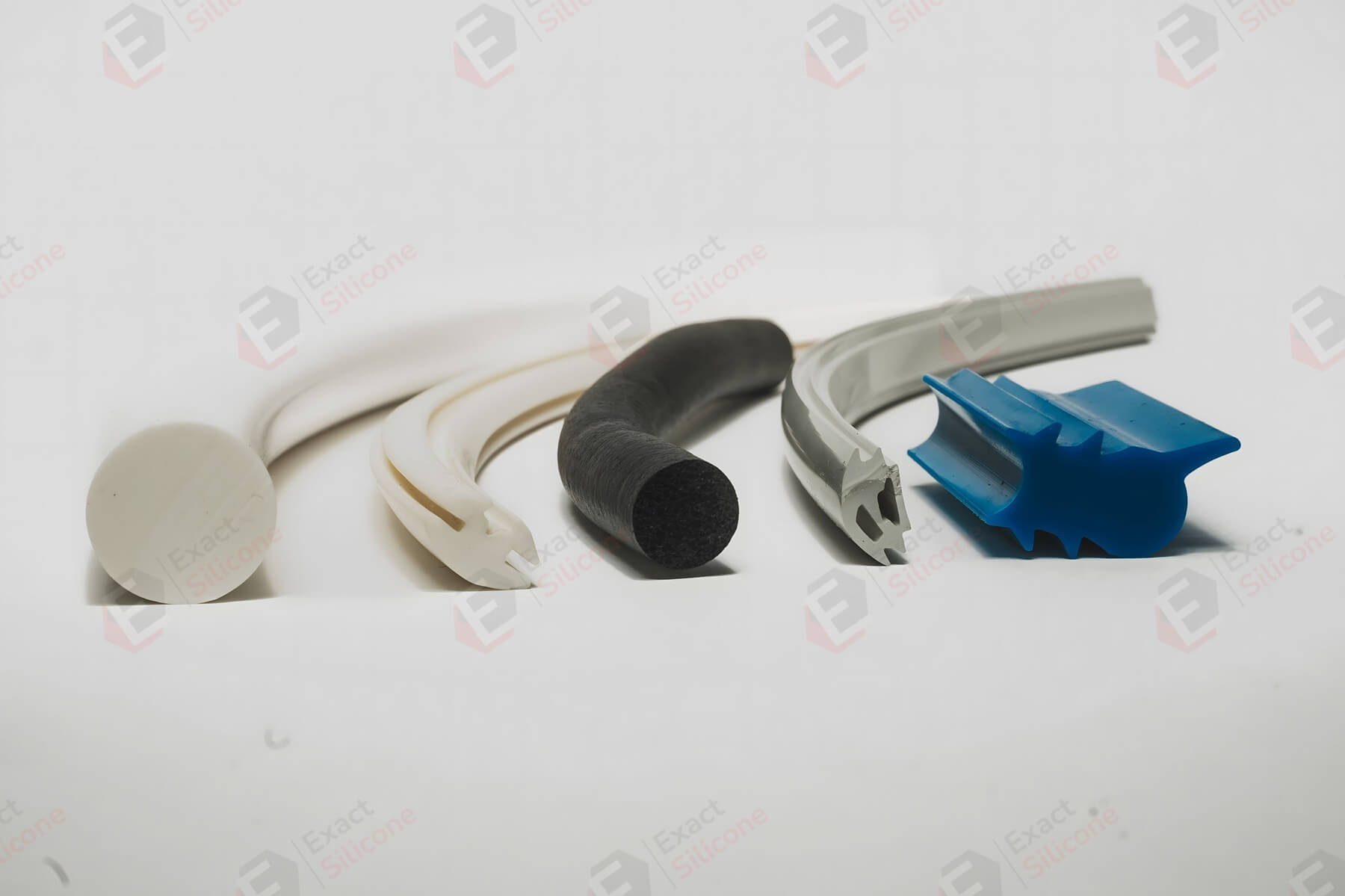 exactsilicone manufactured silicone rubber extruded profiles