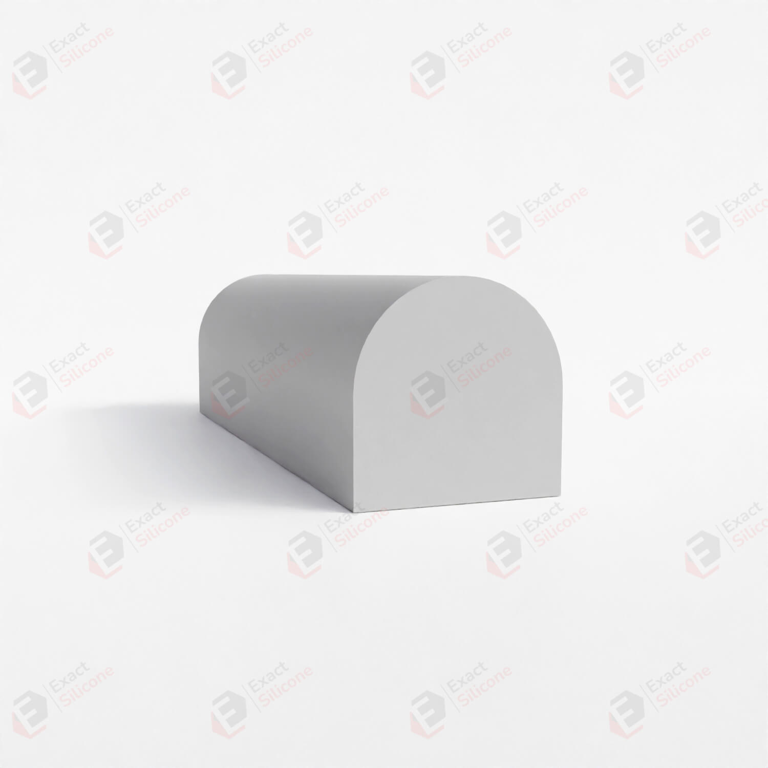 D Shaped Solid Extruded Profile Made of Silicone Rubber