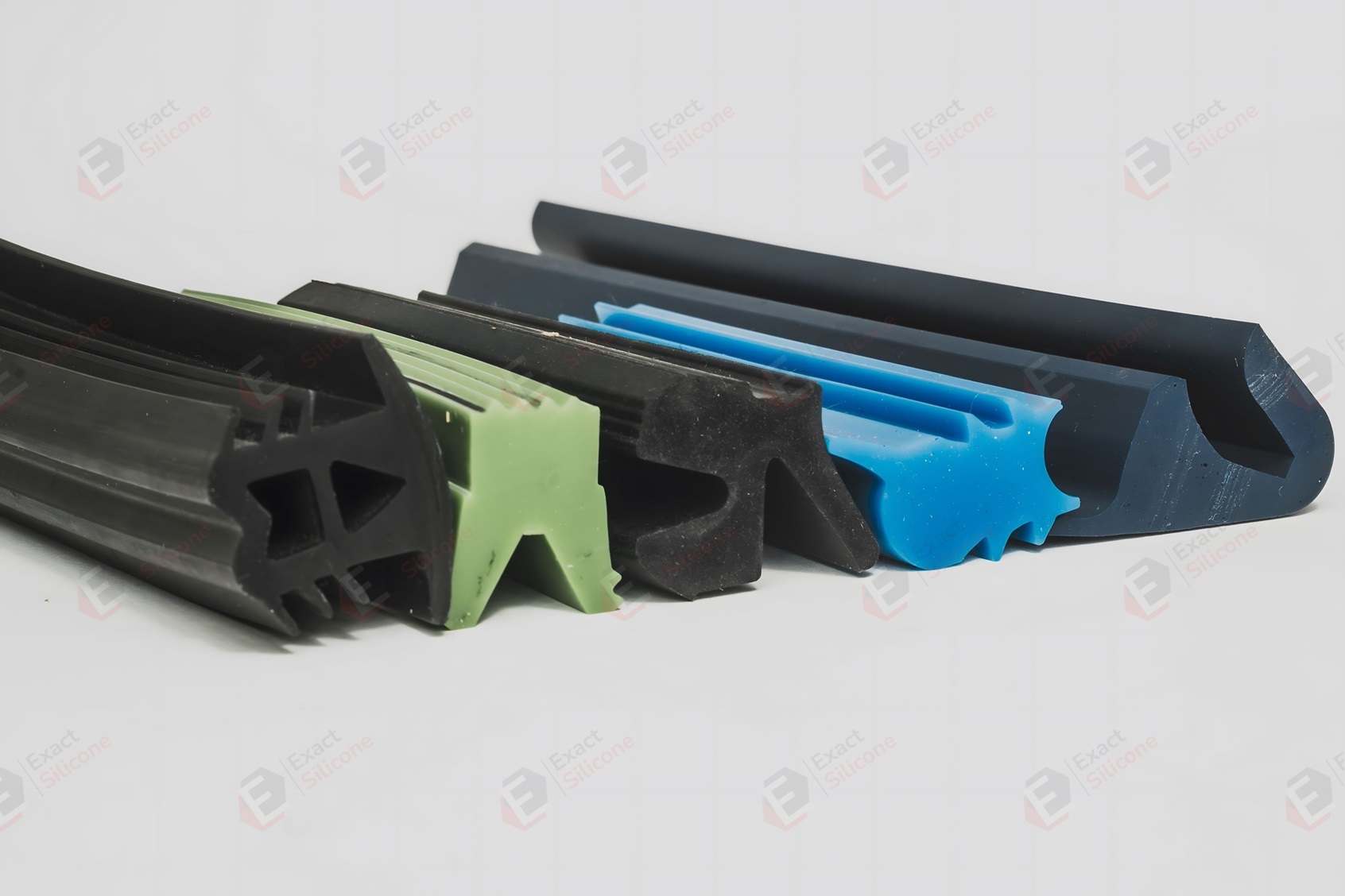 Customized shape extrusion on silicone rubber profiles